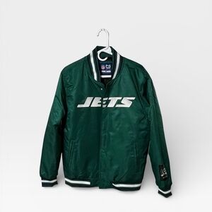 NWT New York Jets NFL‎ Ultra Game Men’s Full Snap Bomber Jacket Size Medium